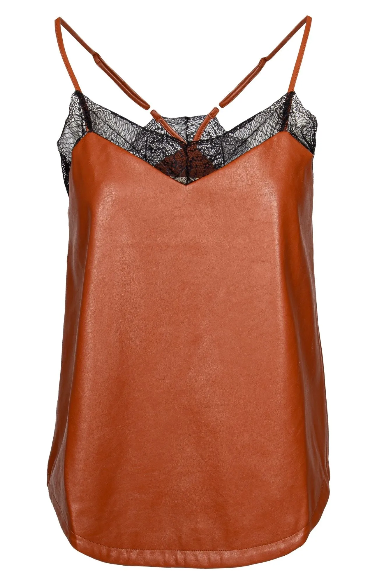 Muche et Muchette - Lace & Faux Leather Cami