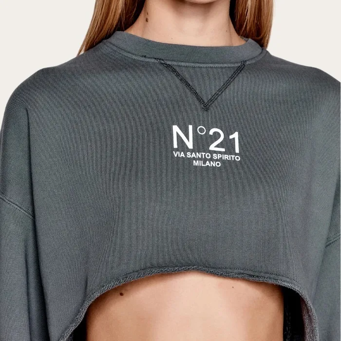 N21 numero ventuno  |Street Style Long Sleeves Plain Cotton Logo