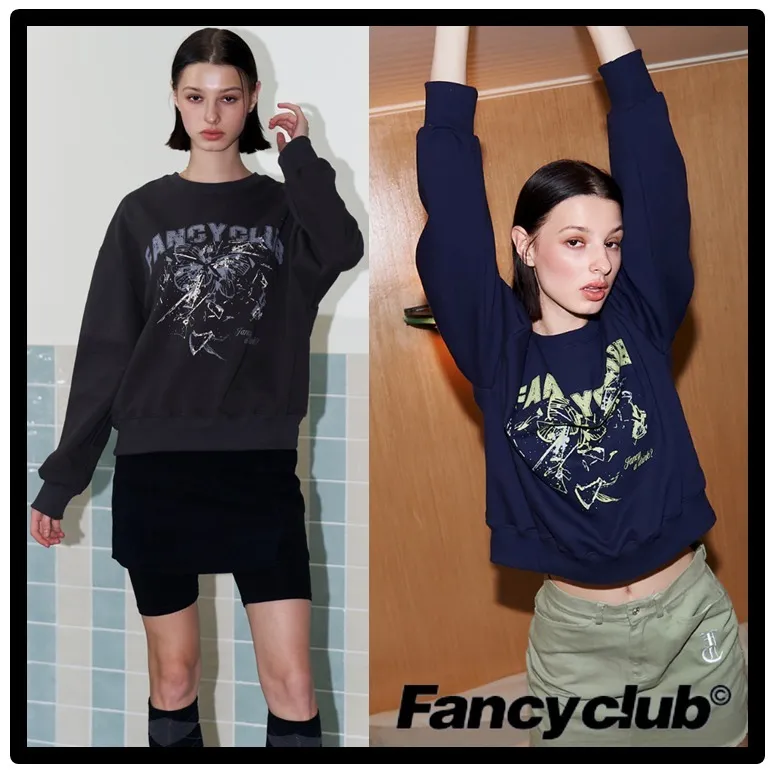 NASTY FANCY CLUB  |Unisex Street Style Logo Hoodies & Sweatshirts