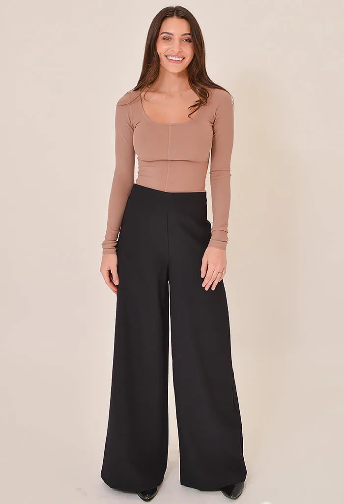 Natalie Flow Pants-Black