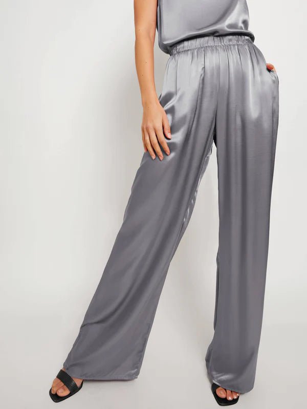 Nation Riviera Straight Leg Pull Pant in Smoke