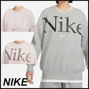 Nike  |Crew Neck Street Style Long Sleeves Plain Cotton Logo