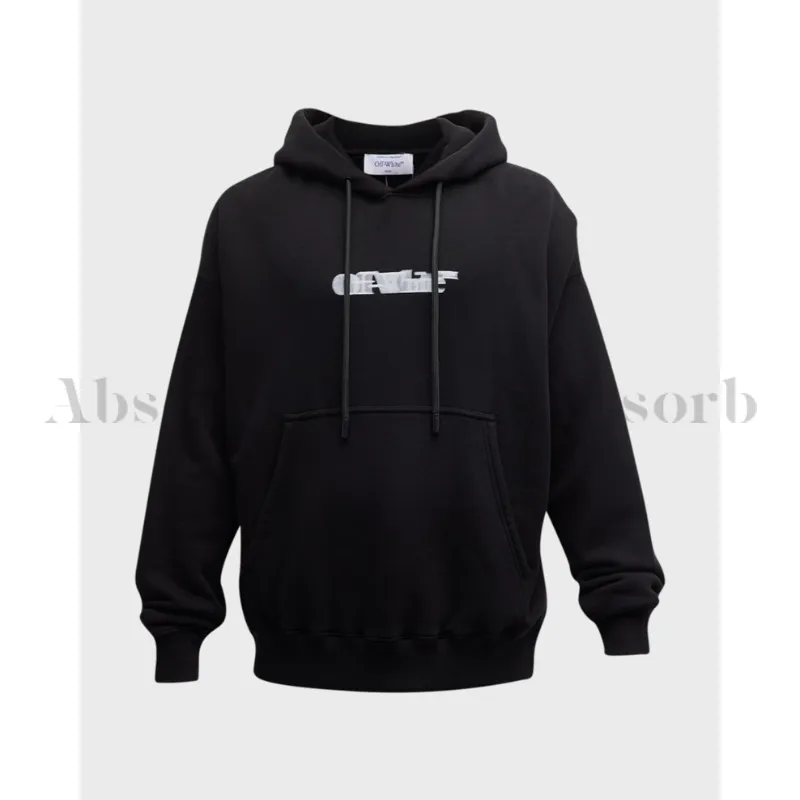 Off-White  |Street Style Long Sleeves Plain Cotton Logo Hoodies