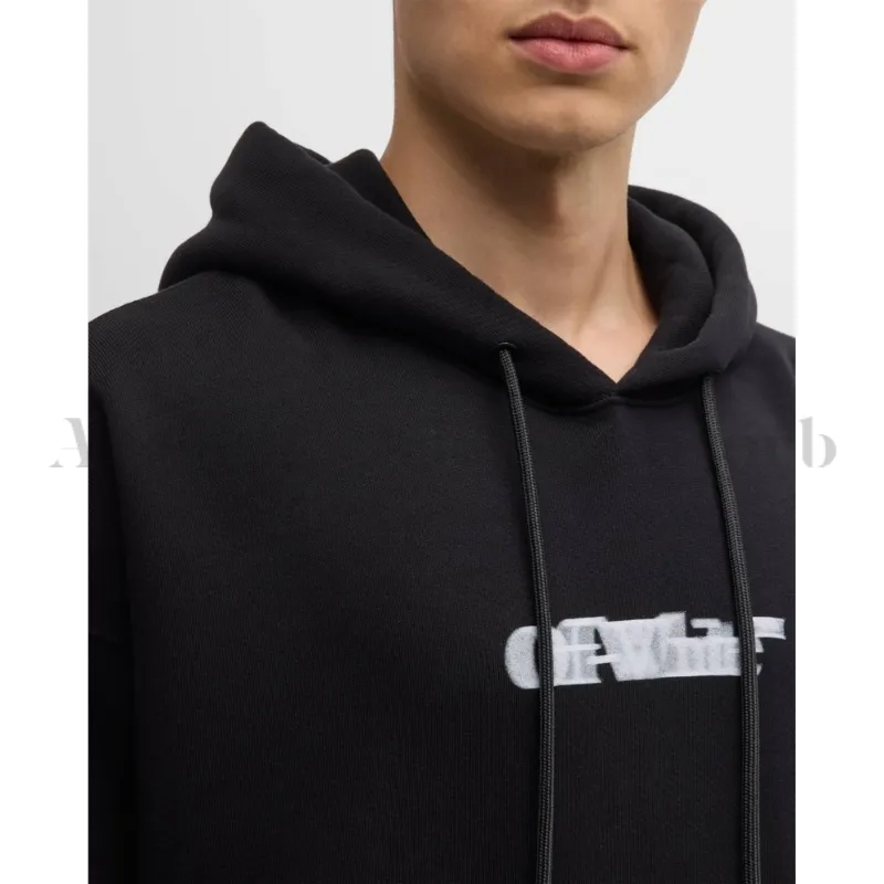 Off-White  |Street Style Long Sleeves Plain Cotton Logo Hoodies