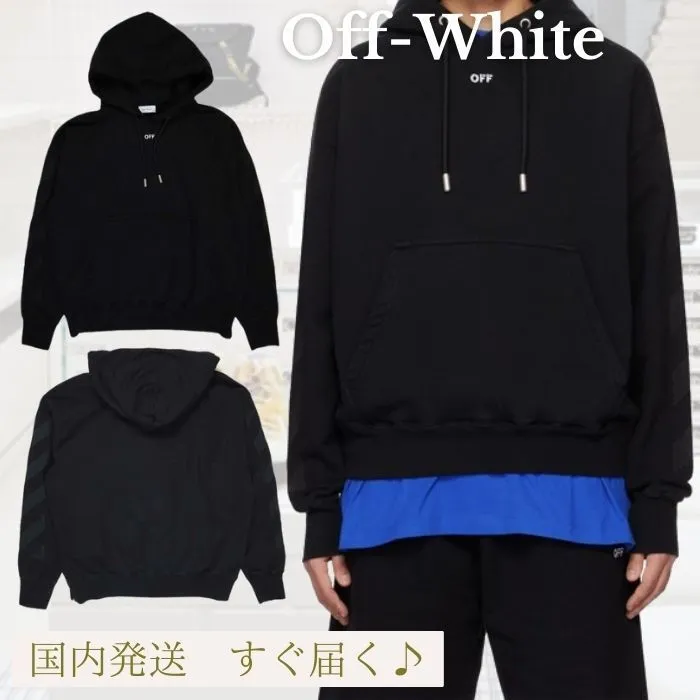 Off-White  |Street Style Long Sleeves Plain Cotton Oversized Logo