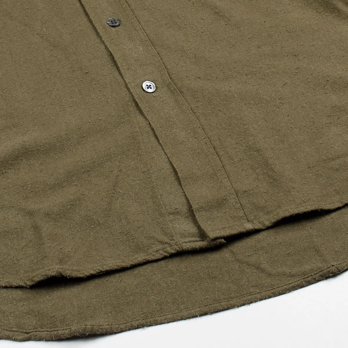 Our Legacy - Classic Shirt - Dark Olive Silk Noil