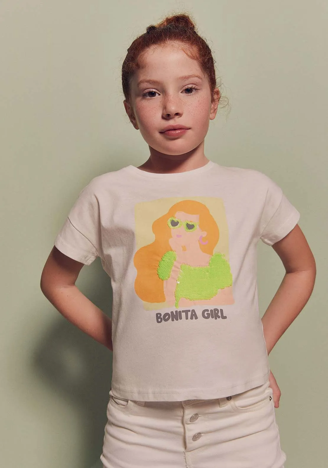 Pretty Girl Print T-Shirt - White