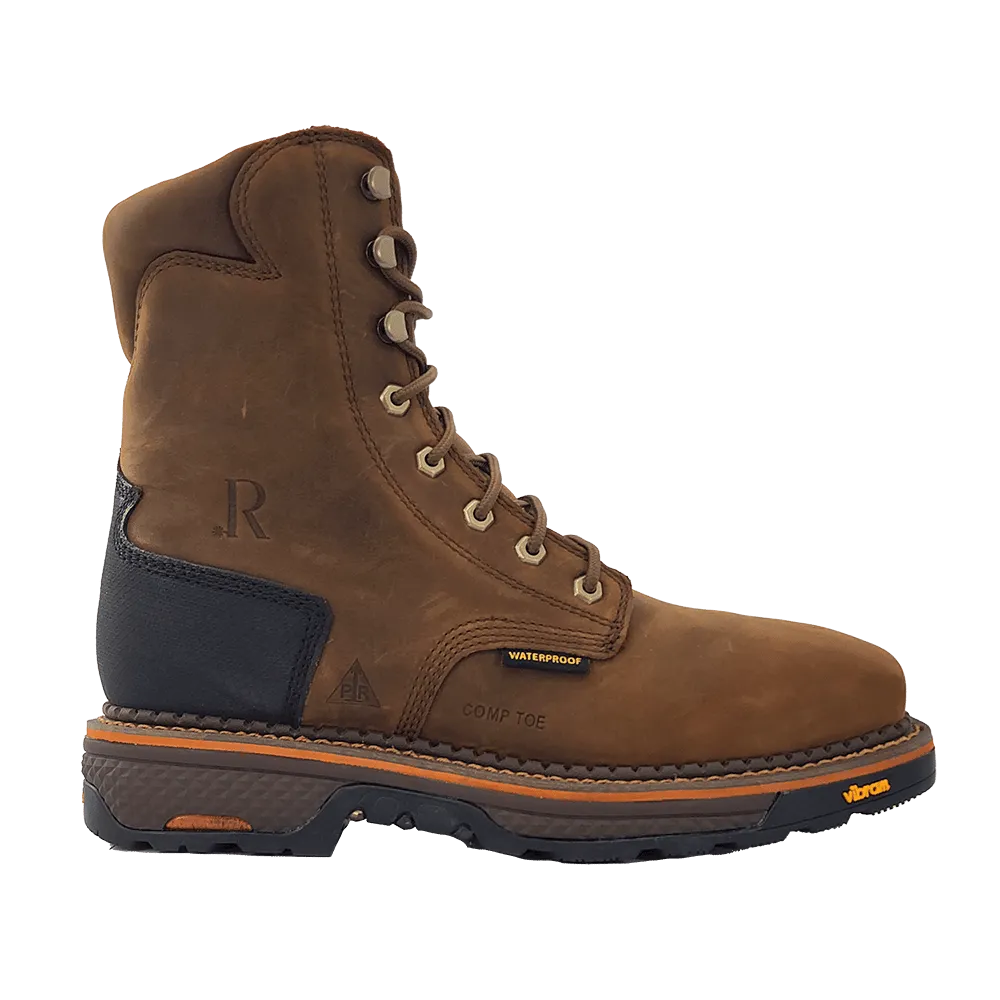 R. Watson Men's 8 Peanut Cowhide Comp Toe Waterproof Work Boots