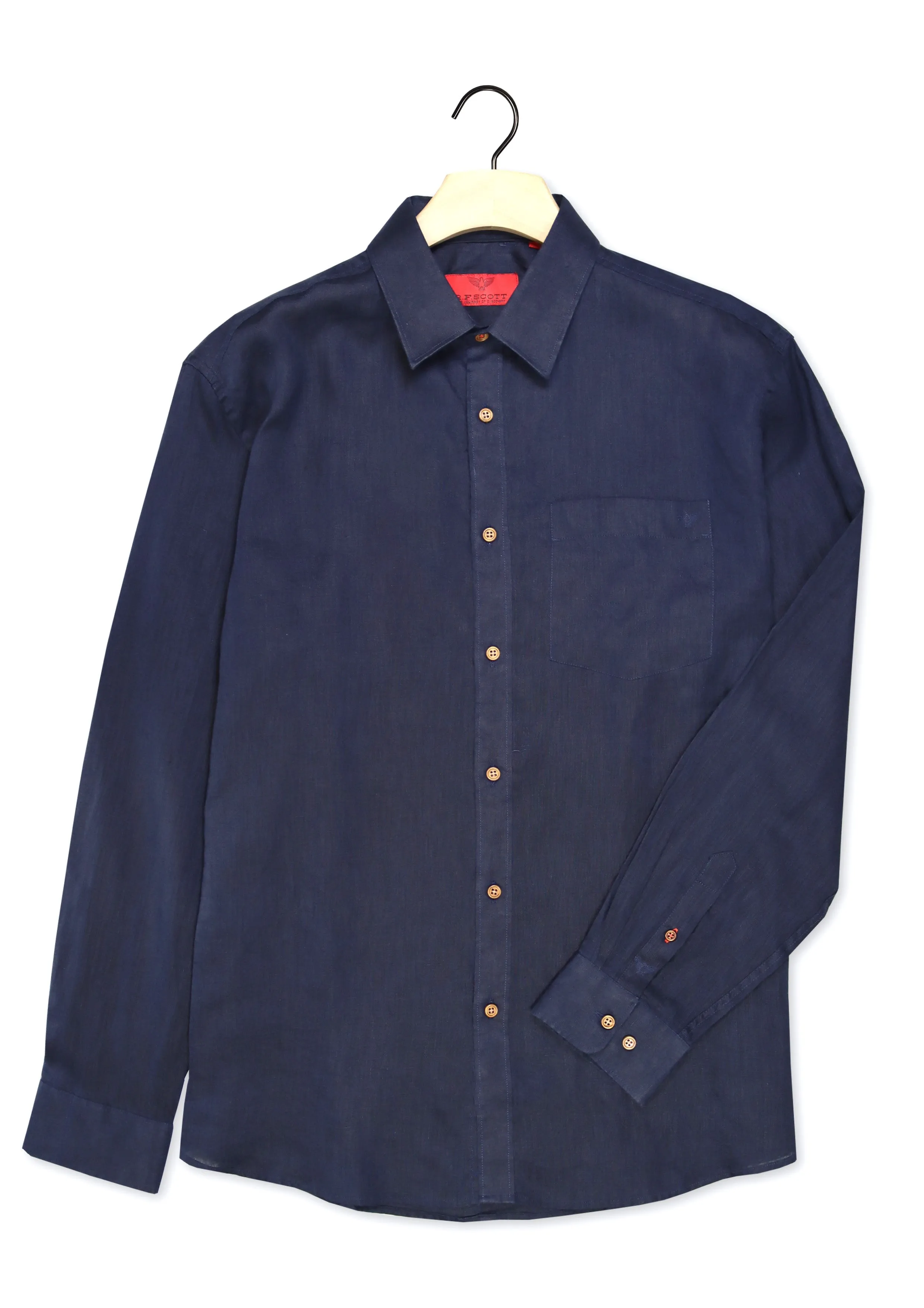 R.F. Scott - Fielding Linen Shirt - Navy or White