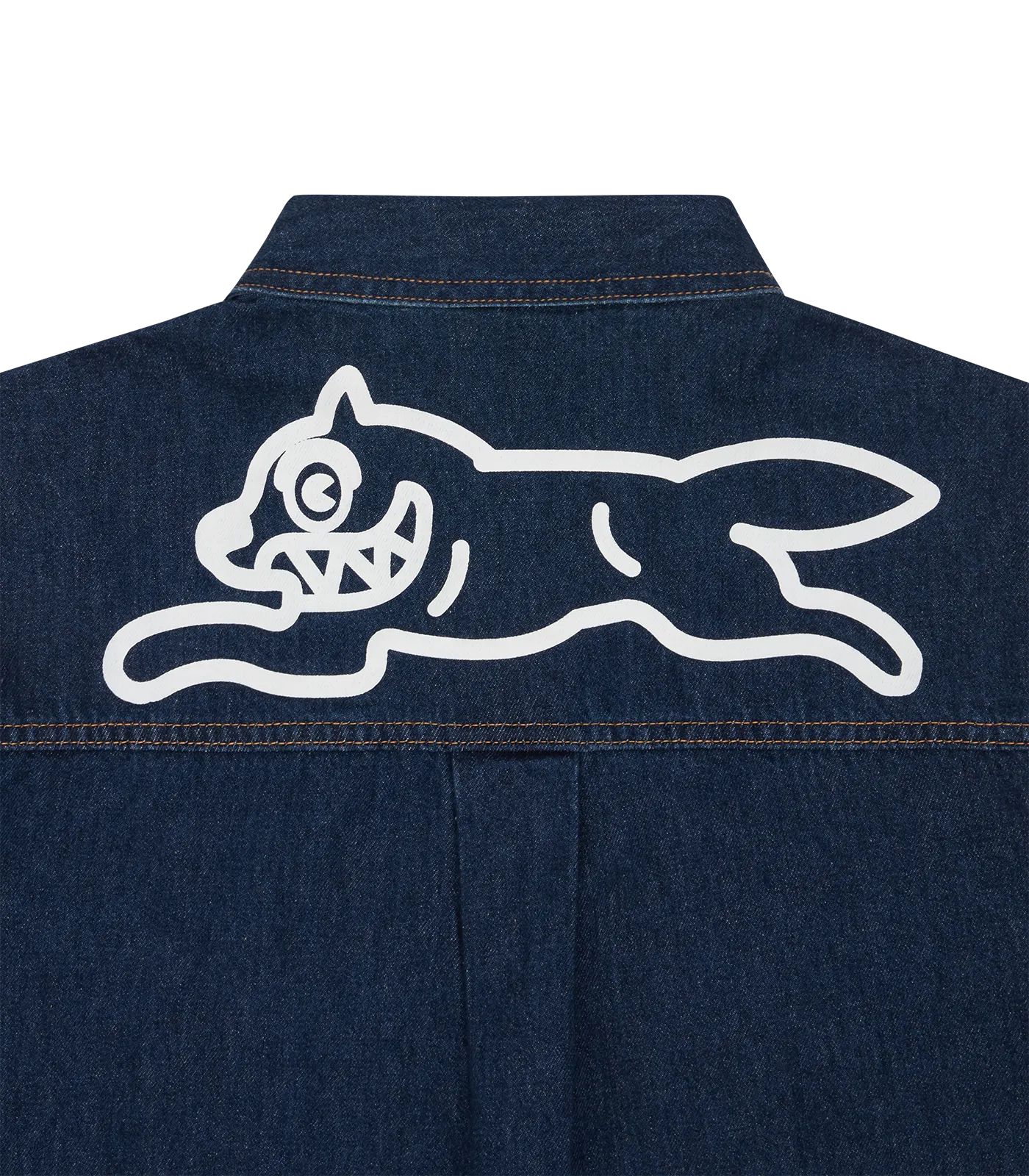 RUNNING DOG DENIM SHIRT - MID WASH BLUE