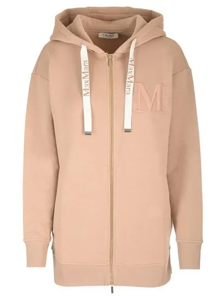 S Max Mara  |Street Style Plain Cotton Logo Hoodies & Sweatshirts