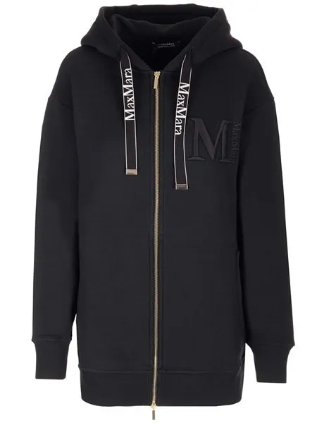 S Max Mara  |Street Style Plain Cotton Logo Hoodies & Sweatshirts