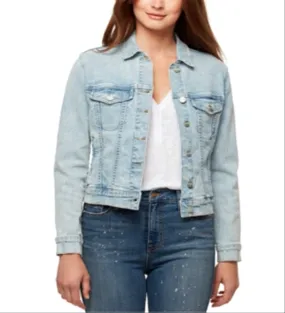 Sanctuary Women's Kyle Crop Denim Trucker Jacket Blue Size Small