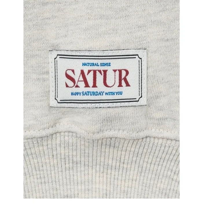 SATUR  |Street Style Long Sleeves Plain Logo Hoodies & Sweatshirts