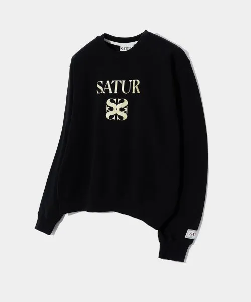 SATUR  |Street Style Long Sleeves Plain Logo Hoodies & Sweatshirts