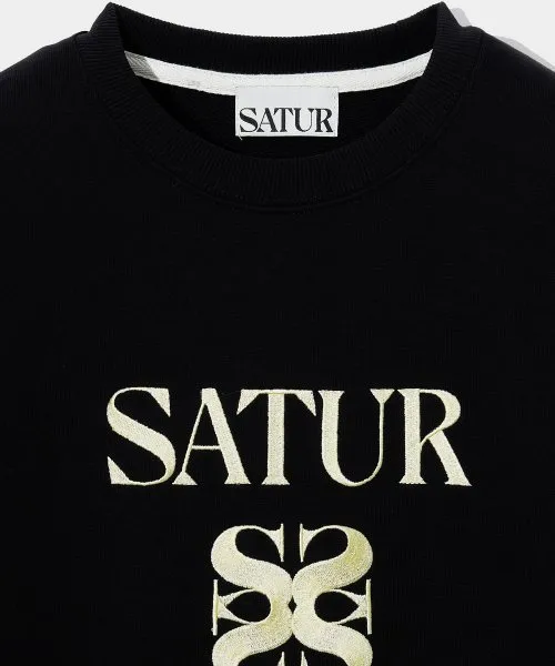 SATUR  |Street Style Long Sleeves Plain Logo Hoodies & Sweatshirts