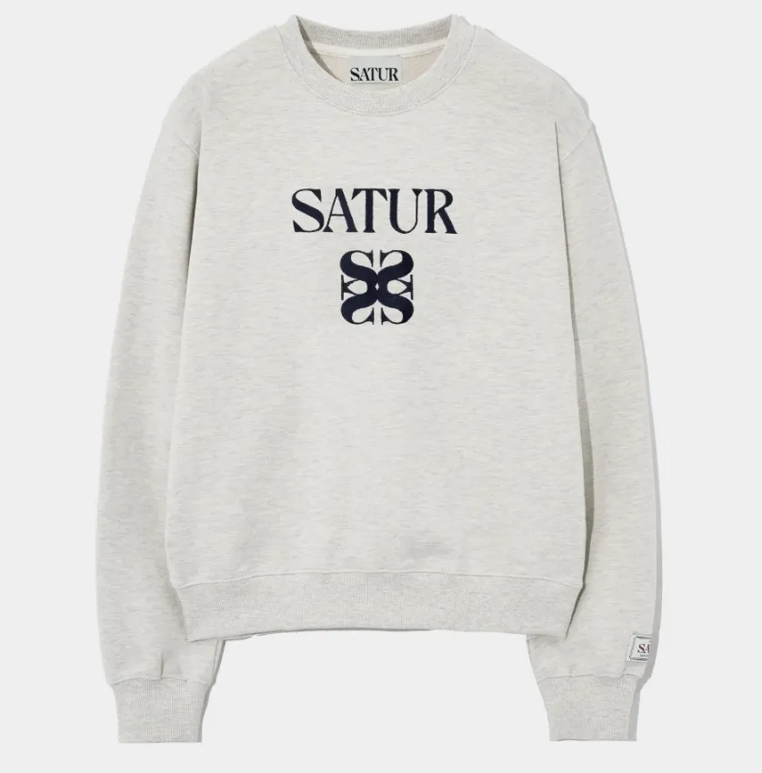 SATUR  |Street Style Long Sleeves Plain Logo Hoodies & Sweatshirts