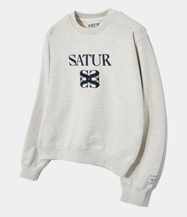 SATUR  |Street Style Long Sleeves Plain Logo Hoodies & Sweatshirts