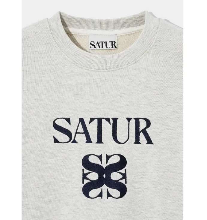 SATUR  |Street Style Long Sleeves Plain Logo Hoodies & Sweatshirts