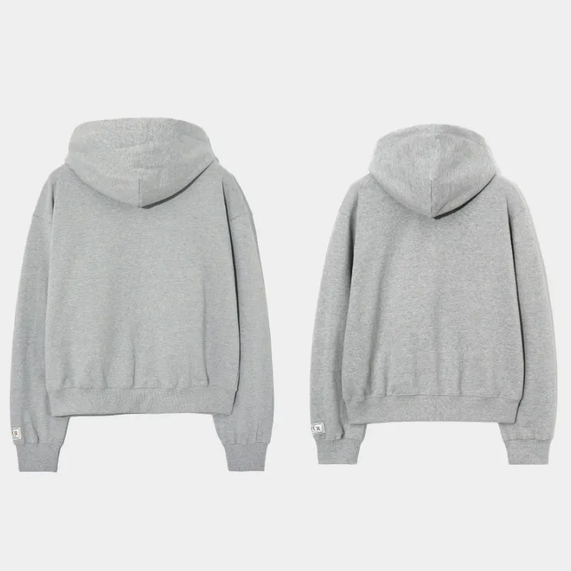 SATUR  |Unisex Street Style Long Sleeves Plain Cotton Logo Hoodies