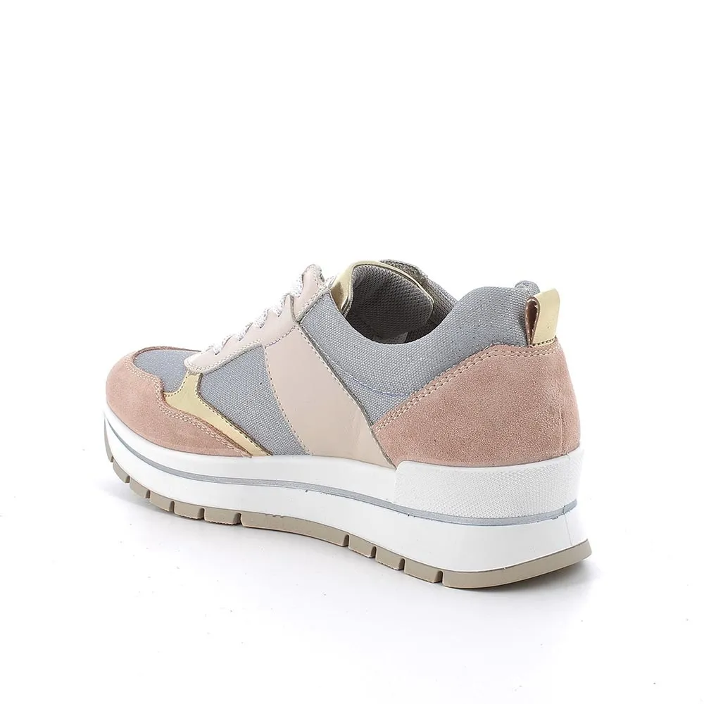 SNEAKERS IGI&CO DONNA SCAMOSCIATO/TESSUTO PANNA/GRIGIO/RODS 5662333