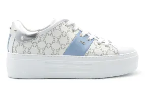 SNEAKERS NEROGIARDINI DONNA SKIPPER BIANCO T.GIOVE BIANCO NAPPA PANDORA ACQUA  SPECCHIO E306530D/707