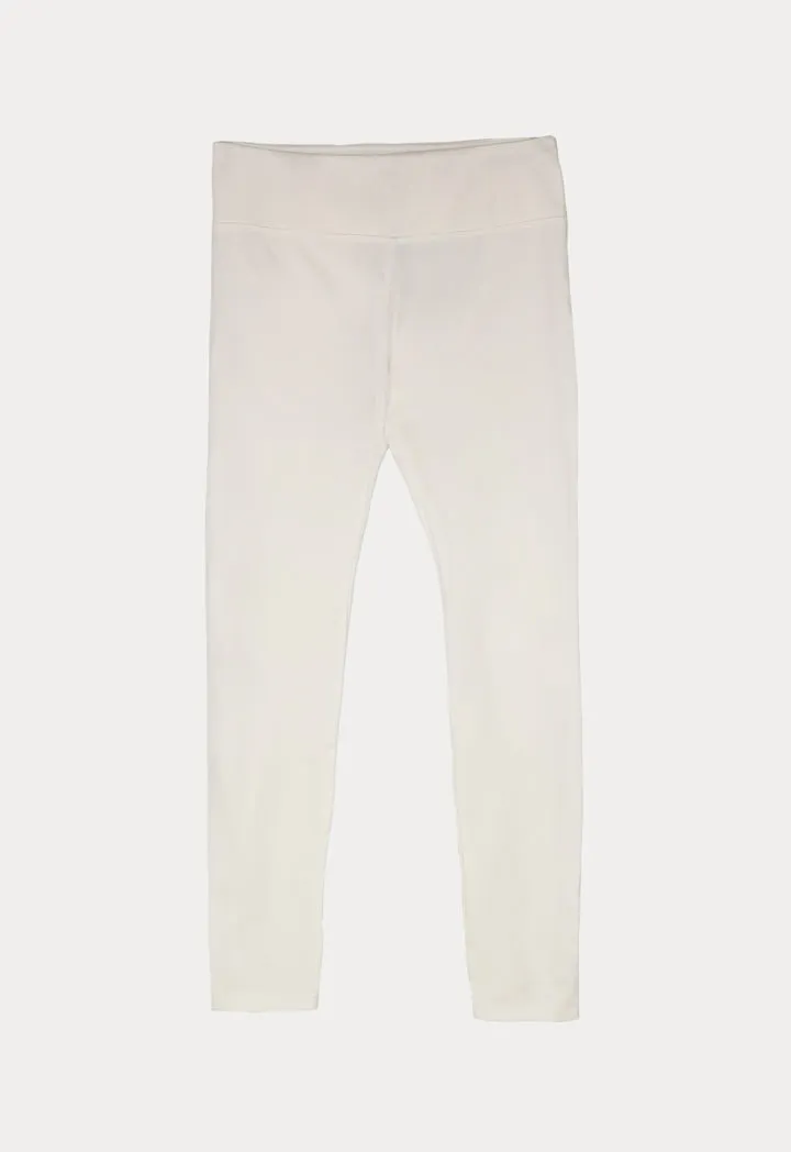 Solid Mid Waist Legging Pants