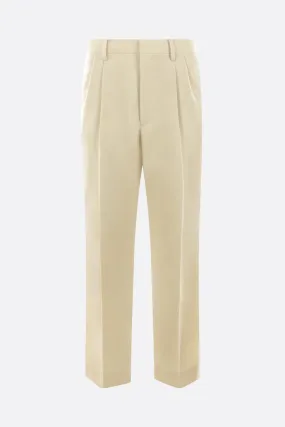 straight-leg wool pants