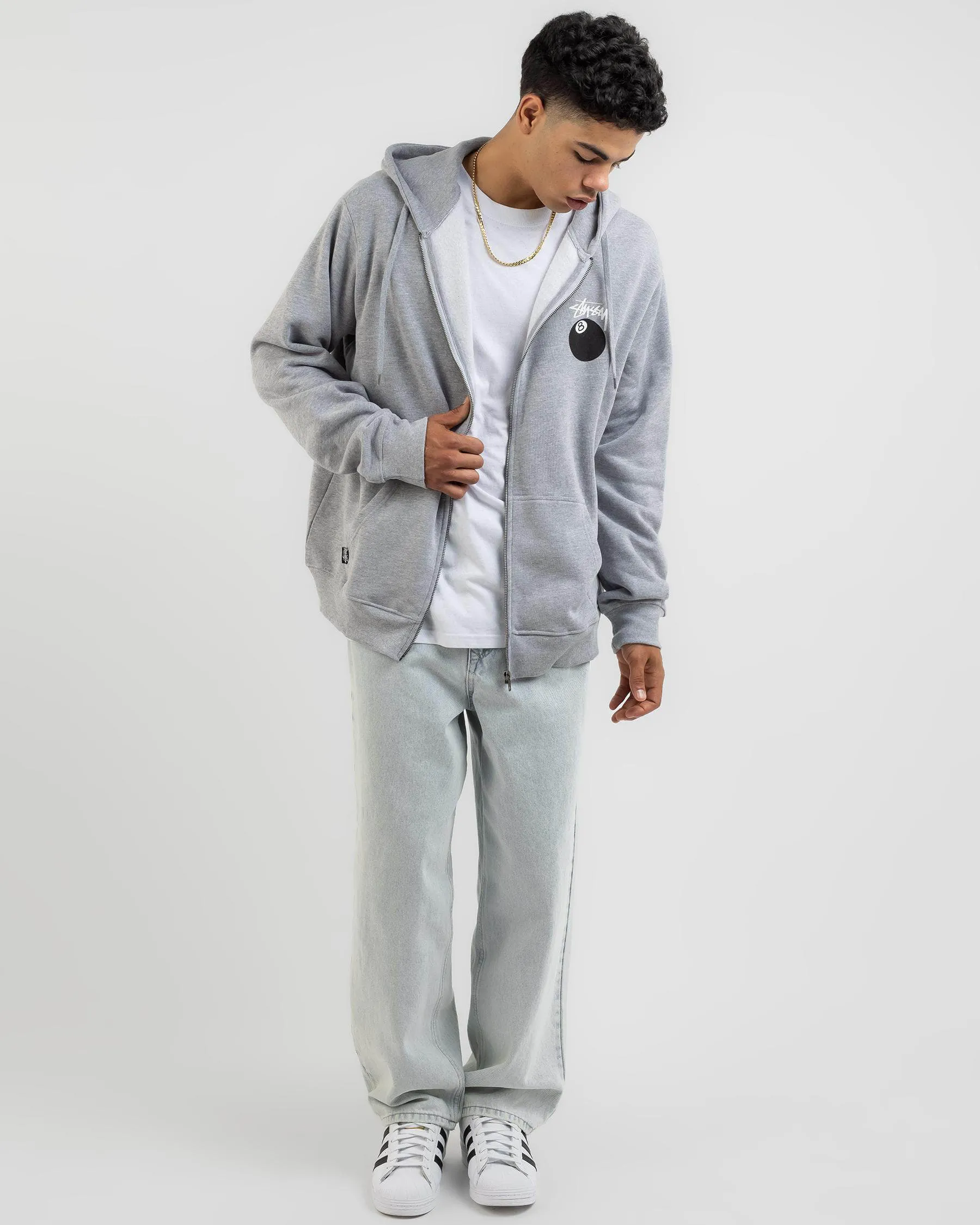 STUSSY  |Street Style Long Sleeves Cotton Logo Skater Style Hoodies