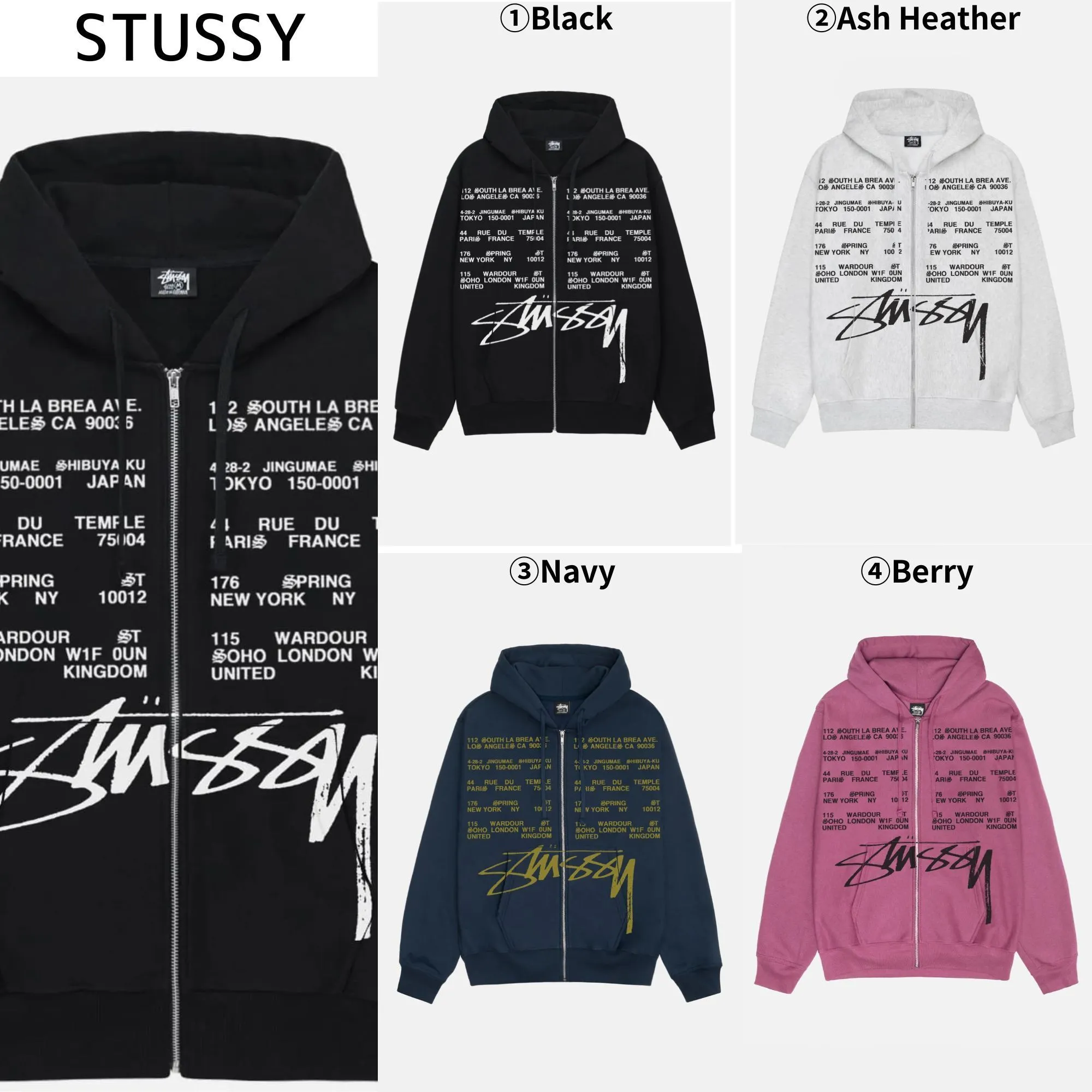 STUSSY  |Unisex Street Style Long Sleeves Cotton Logo Skater Style