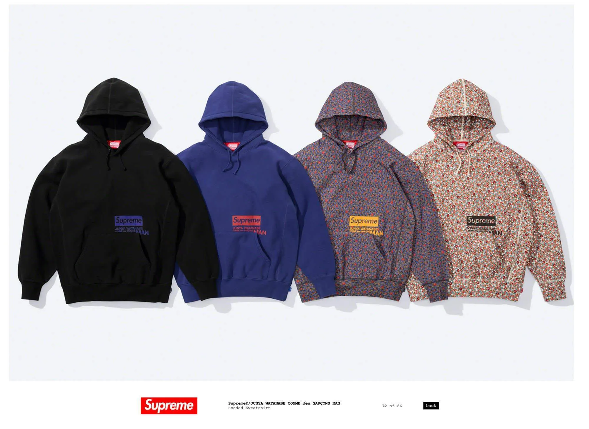 Supreme  |Unisex Street Style Collaboration Logo Skater Style Hoodies