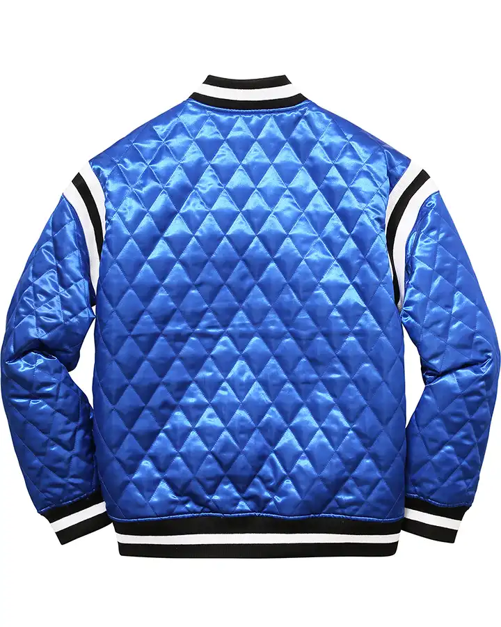 Supremely Quilted Satin Varsity Jacket - William Jacket