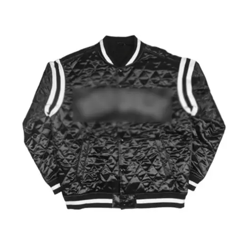 Supremely Quilted Satin Varsity Jacket - William Jacket