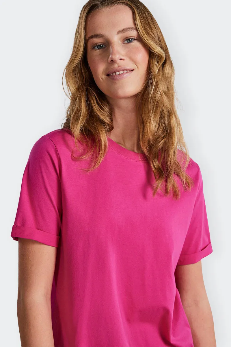 T-SHIRT BASIC REGULAR FIT FUXIA