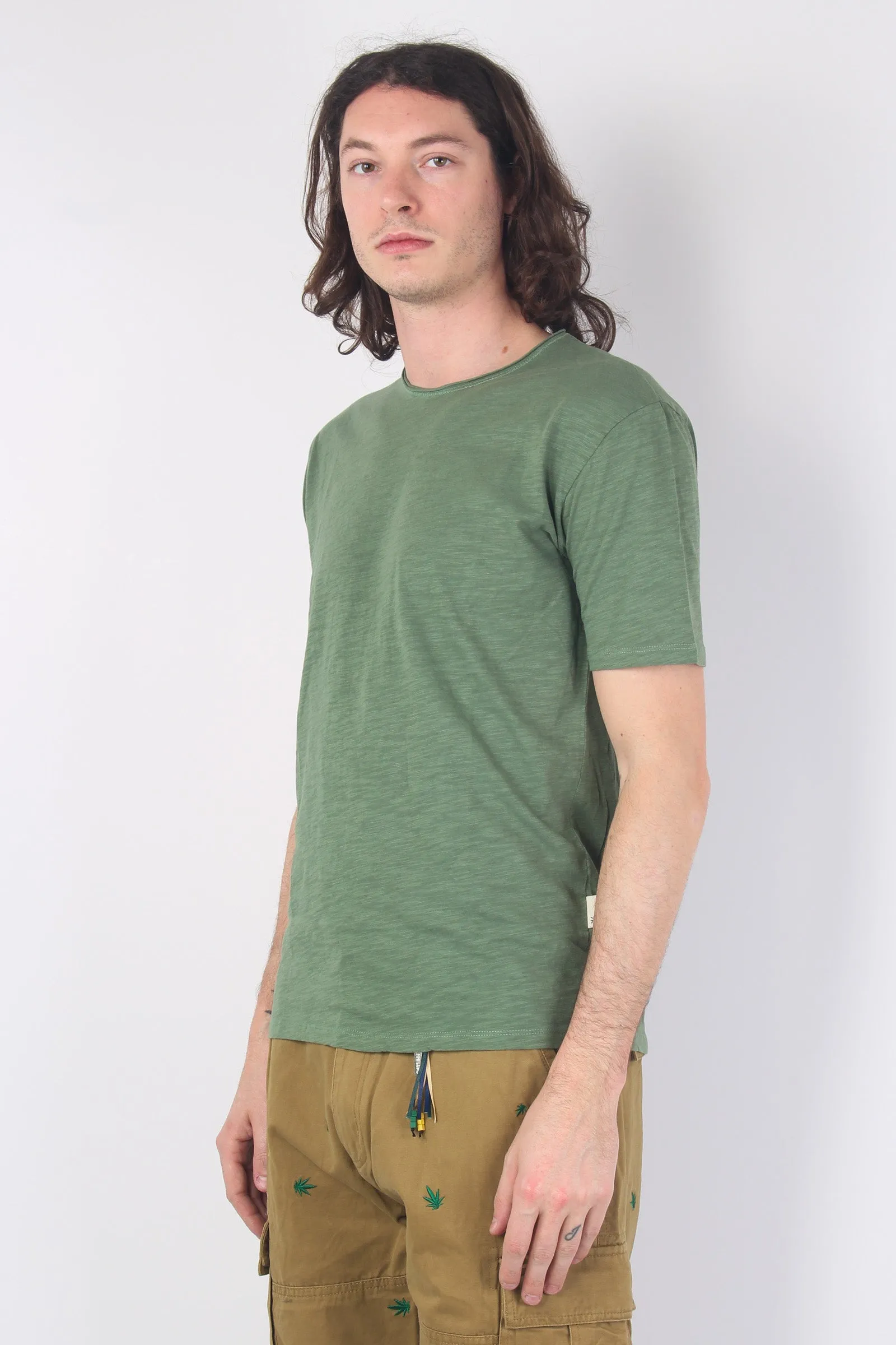 T-shirt Cotone Fiammato Green