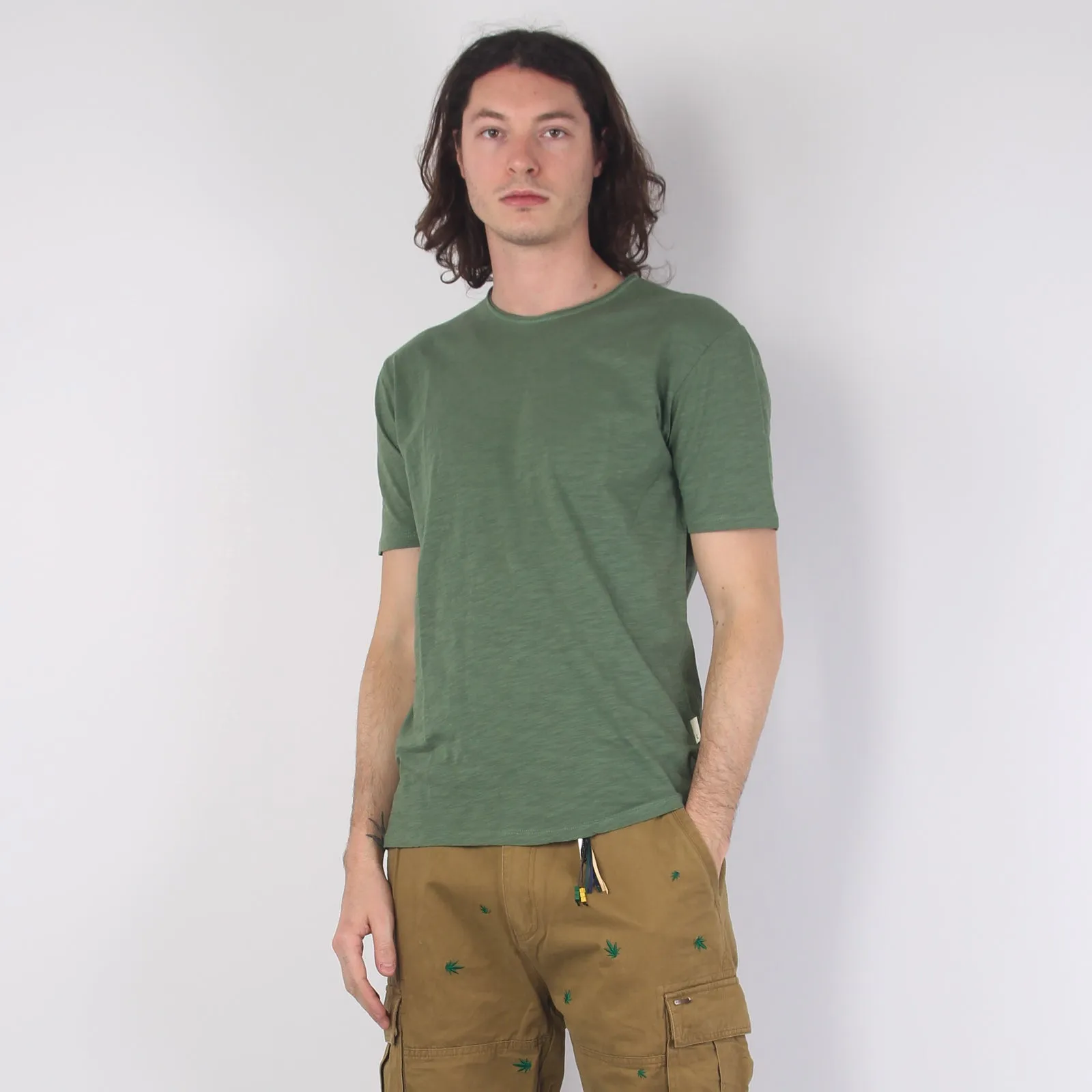 T-shirt Cotone Fiammato Green