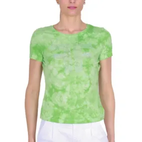 T-SHIRT GIROCOLLO TIE AND DYE, VERDE