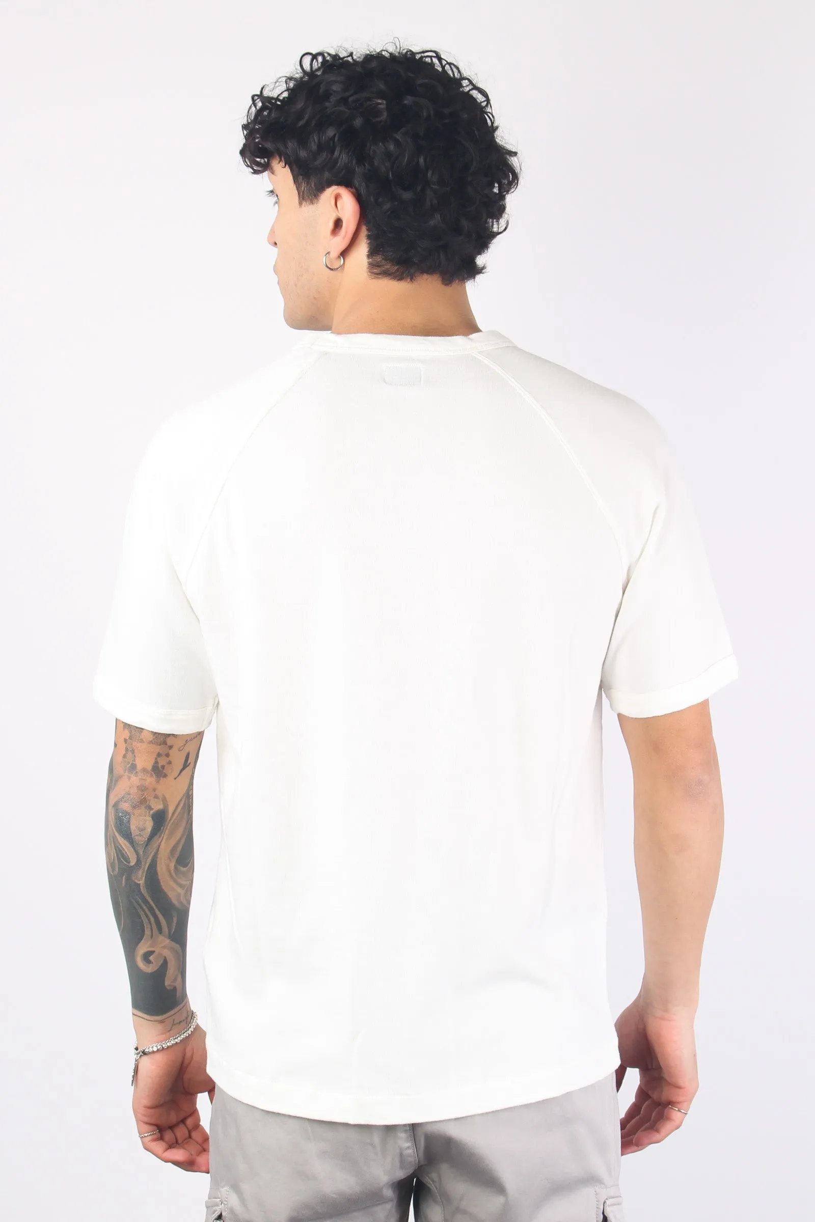 T-shirt Spugna Logo Gauze White