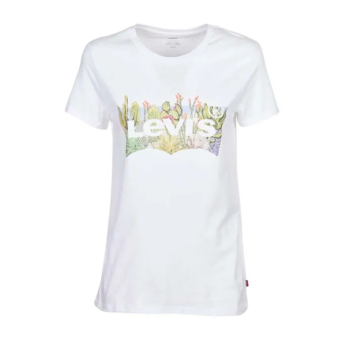 T-SHIRT THE PERFECT TEE DESERT CACTUS PRINT Woman White