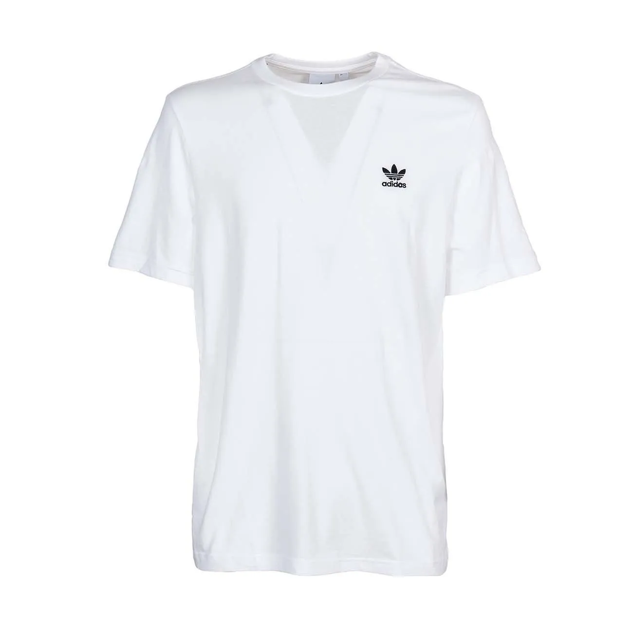 T-SHIRT TREFOIL ESSENTIALS CON LOGO RICAMATO Uomo White