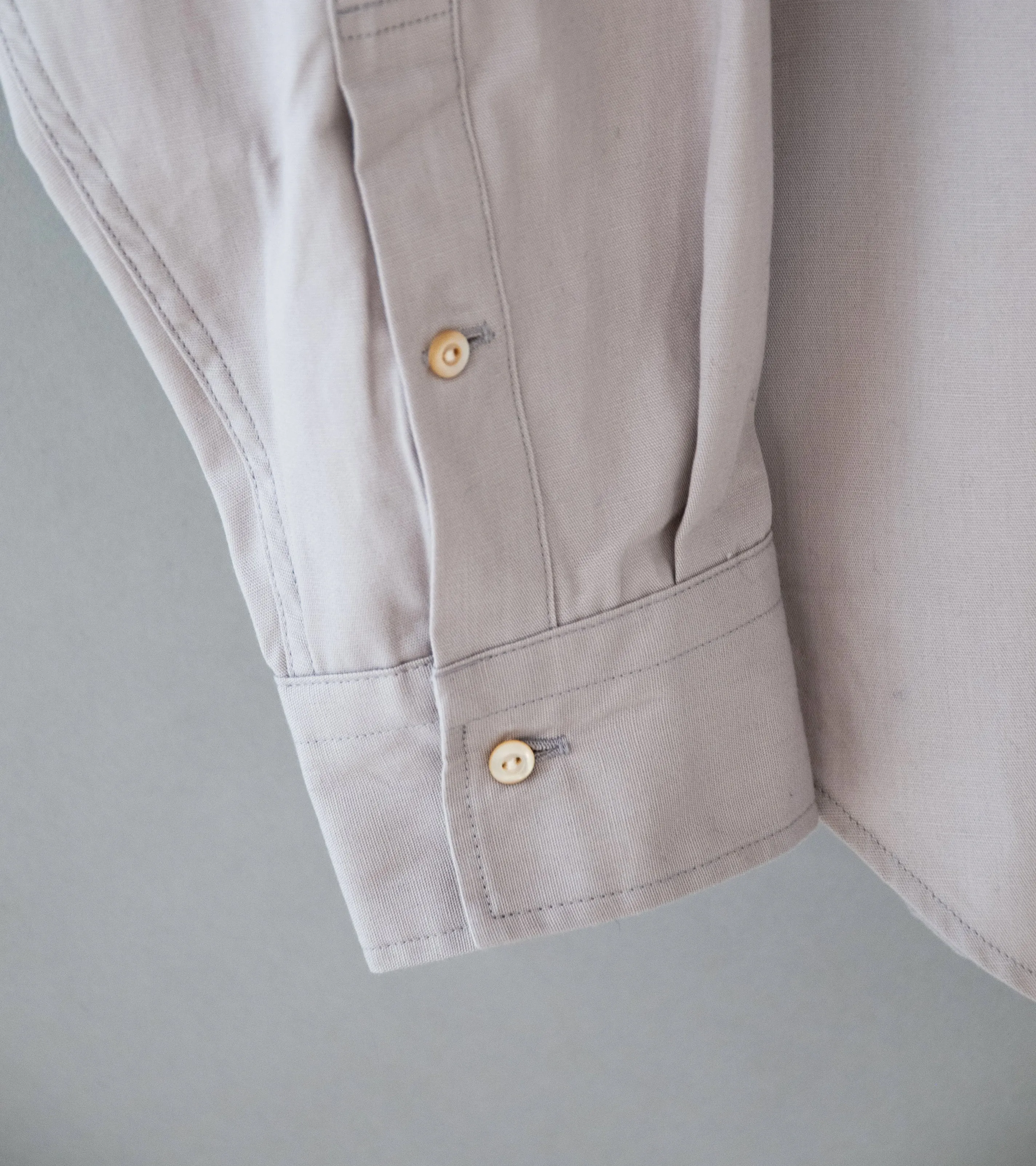 Taiga Takahashi 'Lot 104 Band Collar Shirt' (Purple Gray)