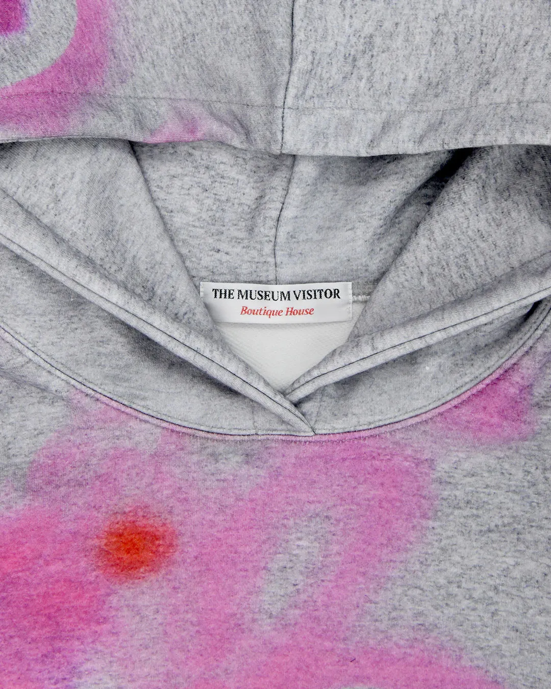 THE MUSEUM VISITOR  |[THE MUSEUM VISITOR]★LOVE MULTI SPRAYED PRINTED HOODY