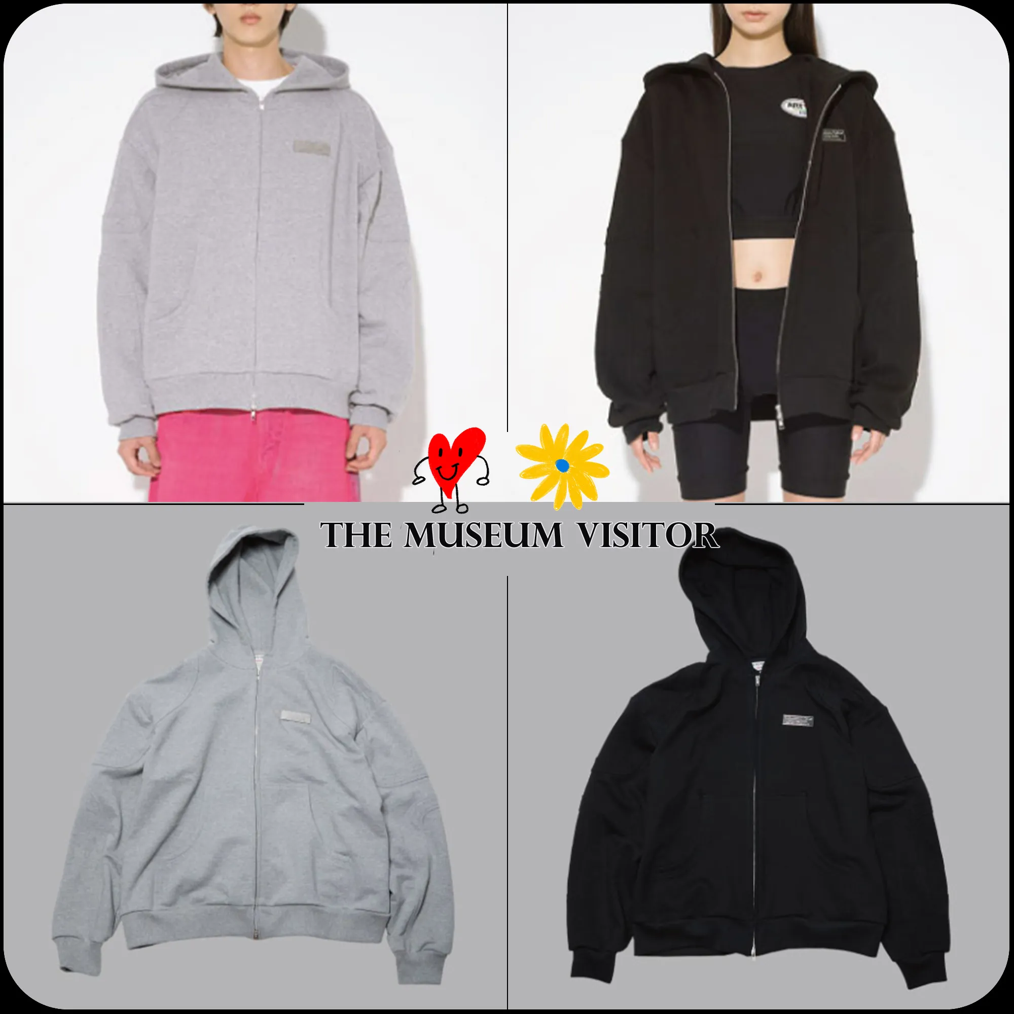 THE MUSEUM VISITOR  |Unisex Street Style Logo Hoodies