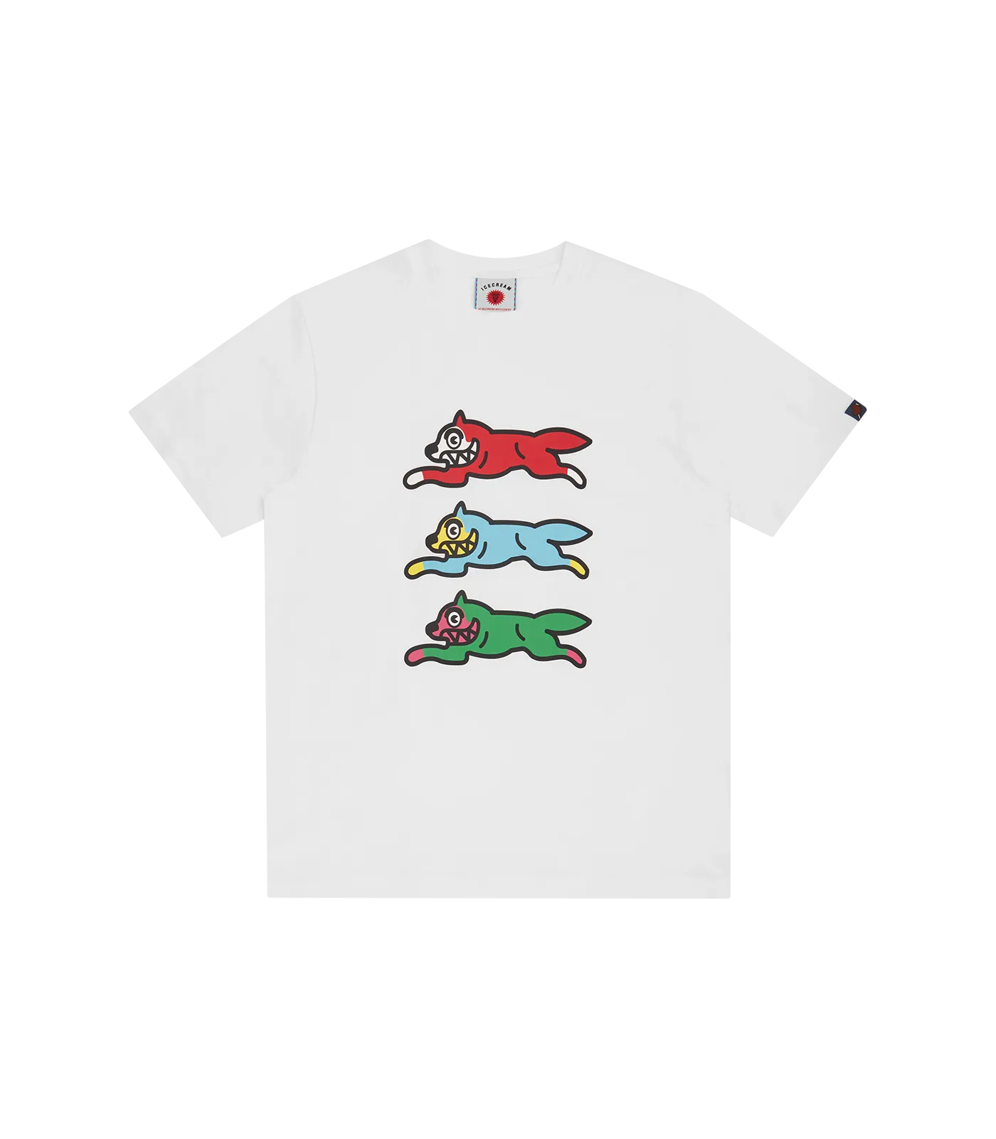 TRIPLE RUNNING DOG TEE - WHITE