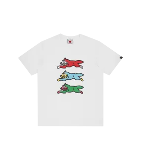 TRIPLE RUNNING DOG TEE - WHITE