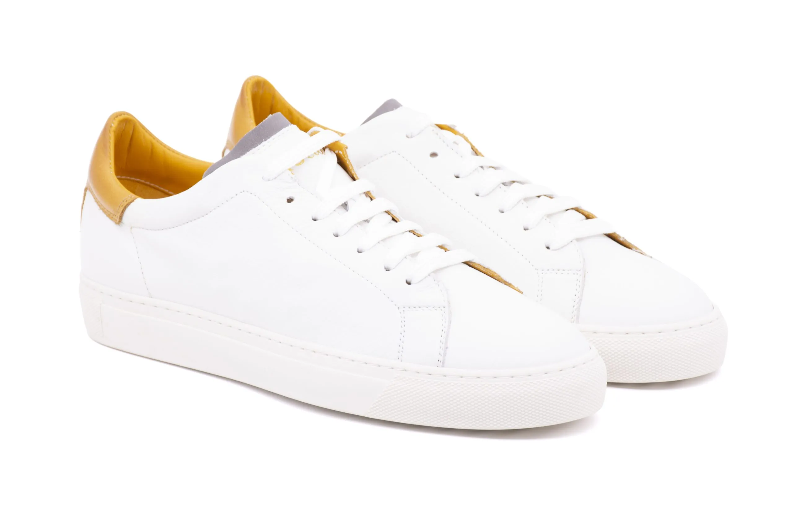 Two-tone leather sneakers