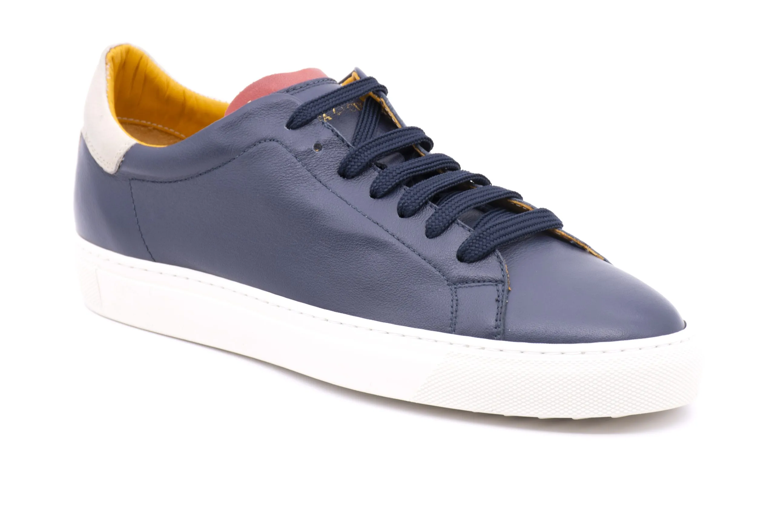 Two-tone leather sneakers