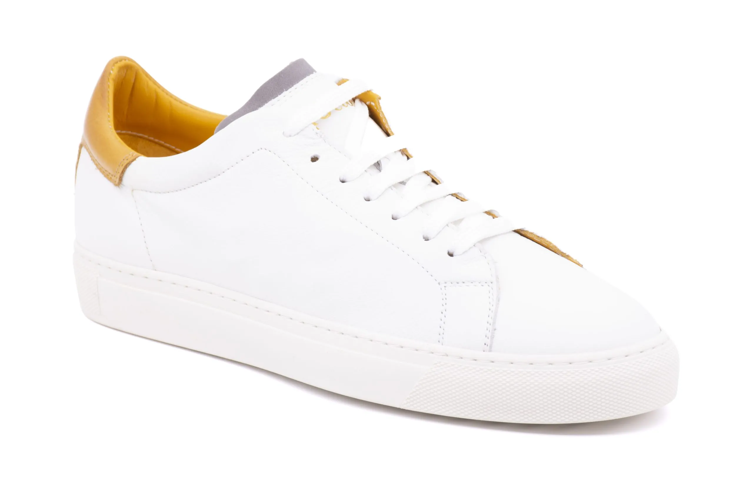 Two-tone leather sneakers