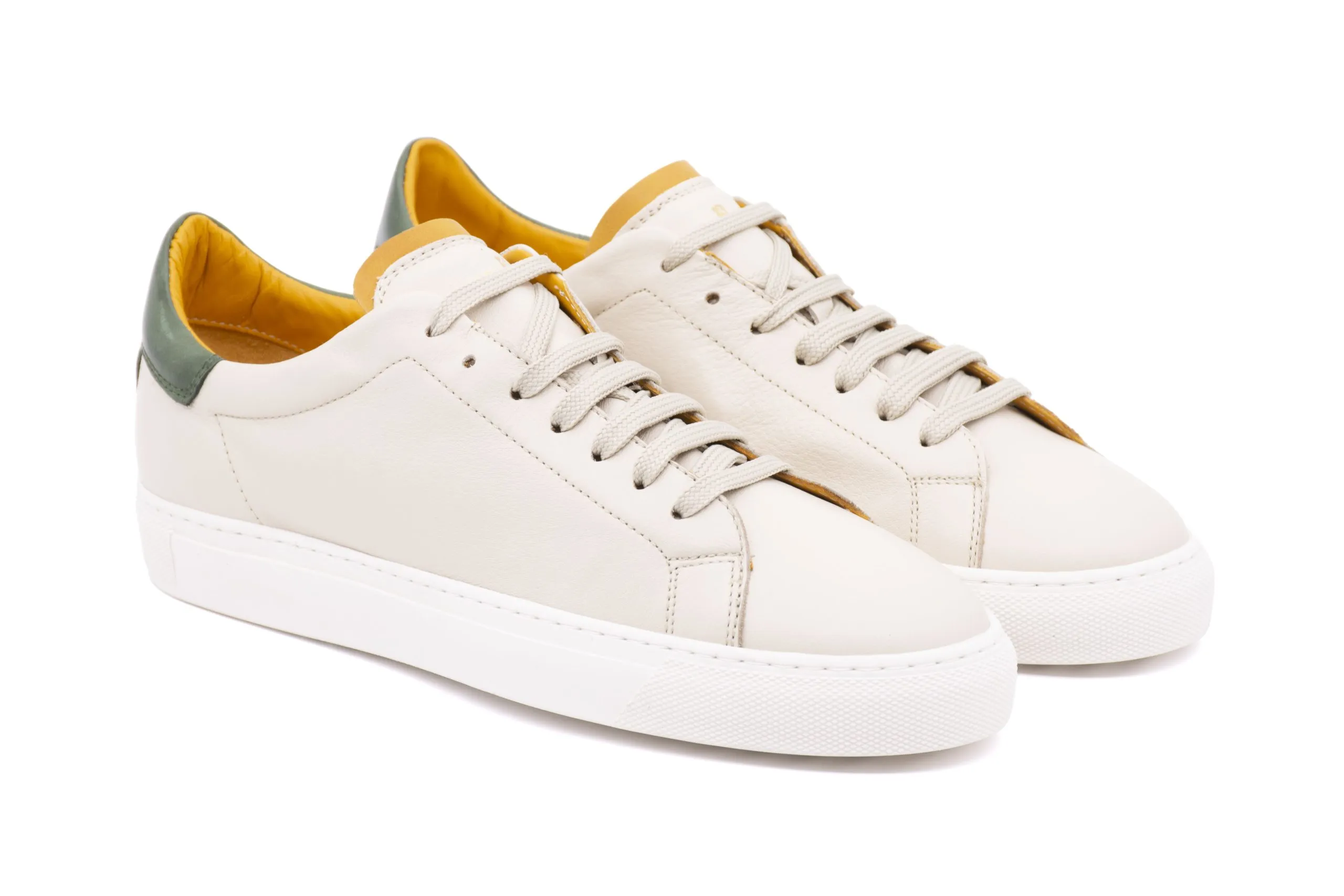 Two-tone leather sneakers