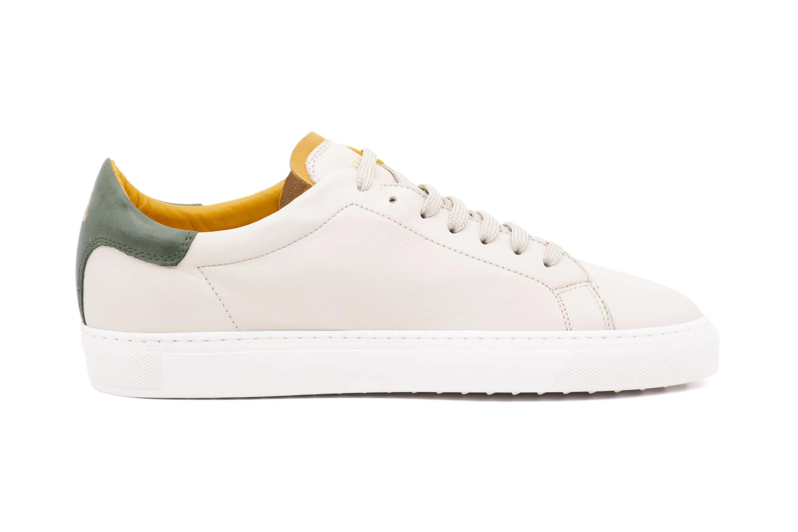 Two-tone leather sneakers